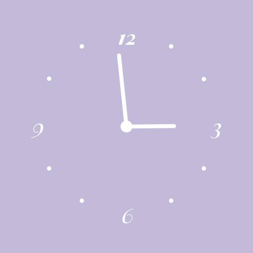 Soft purple widgets時計ウィジェット[ddFB6wP2cunSxE9l0yz2]