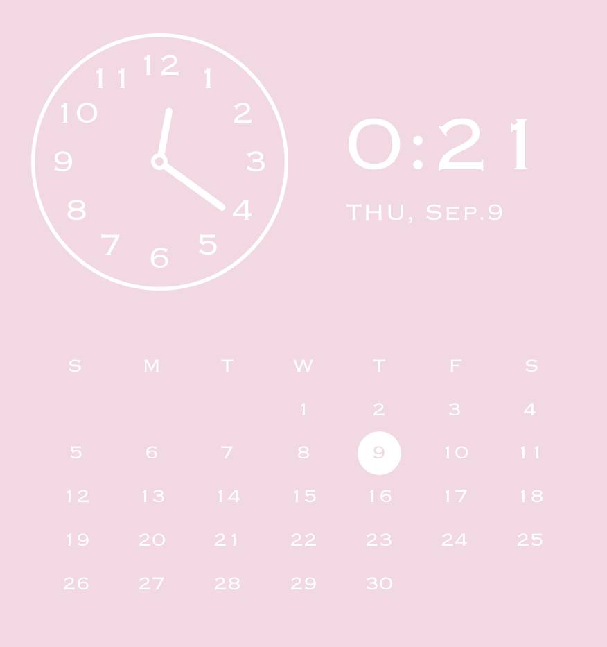 Powder pink widgets時計ウィジェット[JkqNkTkS8VMCVRxtKo46]