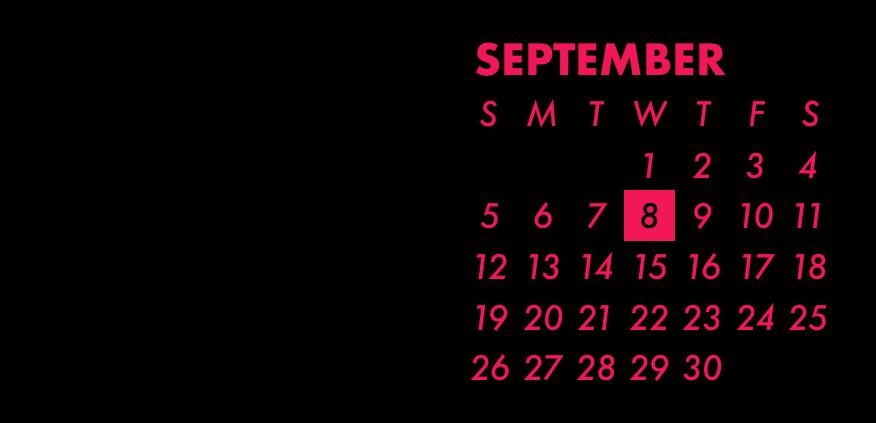 Pink neon widget Календар Идеје за виџете[FAbCqWTKxZpkuvNRTGOW]