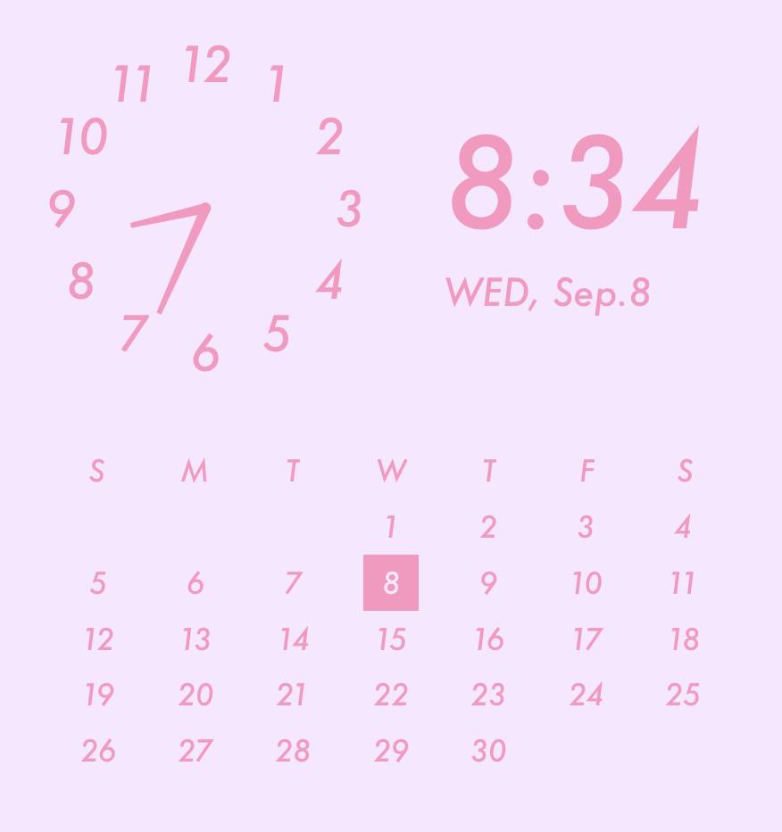 Purple pink widgets Годинник Ідеї для віджетів[izlTD0Ks7aXbrZoAofz2]