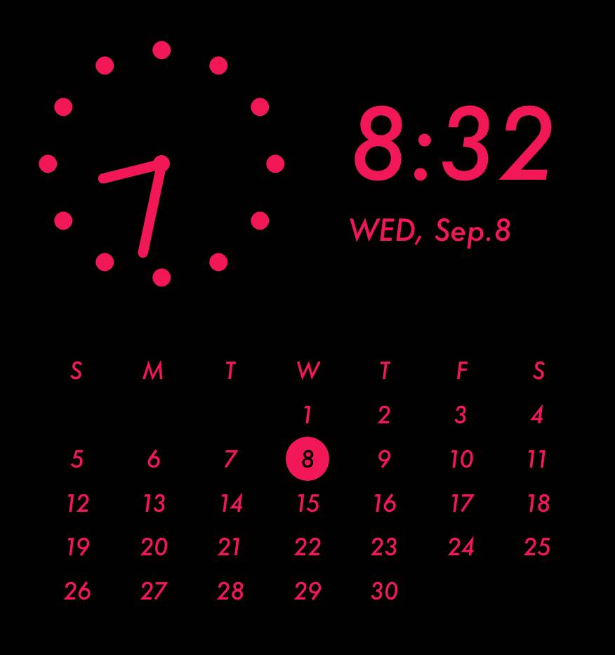 Pink neon widget นาฬิกา แนวคิดวิดเจ็ต[mCecvV4tr9AeNQOBy24k]