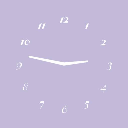 Soft purple widgets時計ウィジェット[jZV6s14d8fBiaHTlX2tG]