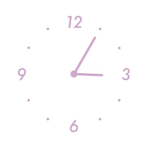 Purple pink street widget時計ウィジェット[a2WZWmjVmWiYoaWfQIlQ]