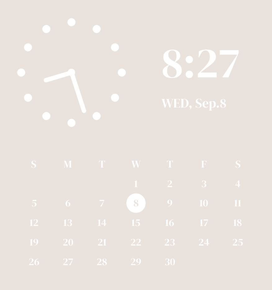 Soft beige widgets ساعة أفكار القطعة[v4wwh0meCfxbVEkkk4vm]
