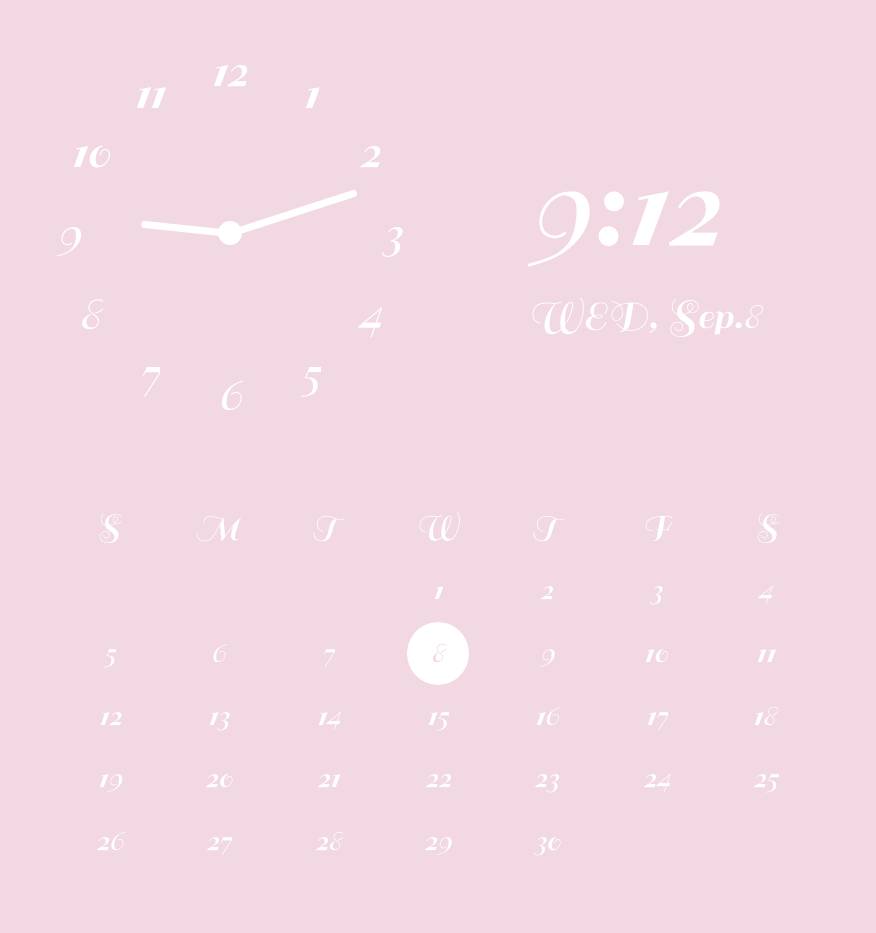 Powder pink widgets Horloge Idées de widgets[8YntYnKgIz9rWw2OscvV]