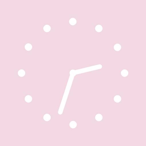 Powder pink widgets Zegar Pomysły na widżety[XY055Rd3zgxtOM3Hio8b]