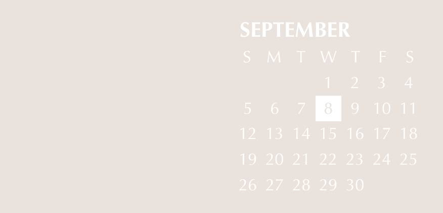 Soft beige simple widgets Kalendarz Pomysły na widżety[UF6oAhBUGScpYBVD45jh]