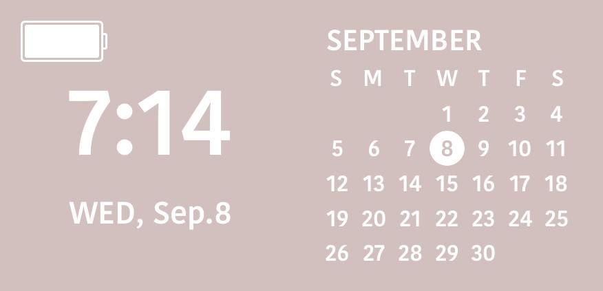 Neutral pink pop widget Kalender Widget-ideeën[tskOHgr7U44NLlv36bXh]