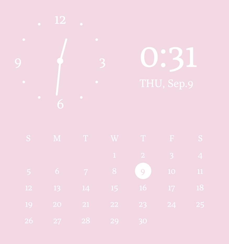 Powder pink widgets นาฬิกา แนวคิดวิดเจ็ต[rIE9XMBAXTfw4dPggeTc]