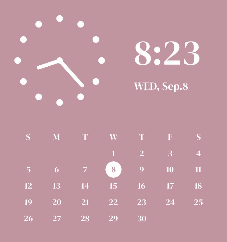 Mystic pink widgets นาฬิกา แนวคิดวิดเจ็ต[QTQ2RVxrABBA52SMrCPY]
