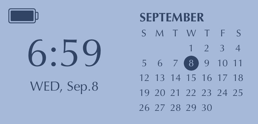 Sophisticated blue widget Kalendar Ideje za widgete[mrKd5mpYtowf3CyEwGdh]