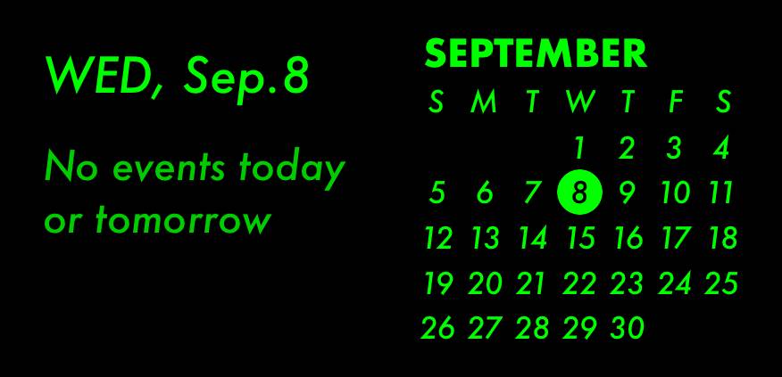 Green neon widget Kalender Ide widget[ueViBb2GWD5cFBdQ5cYt]