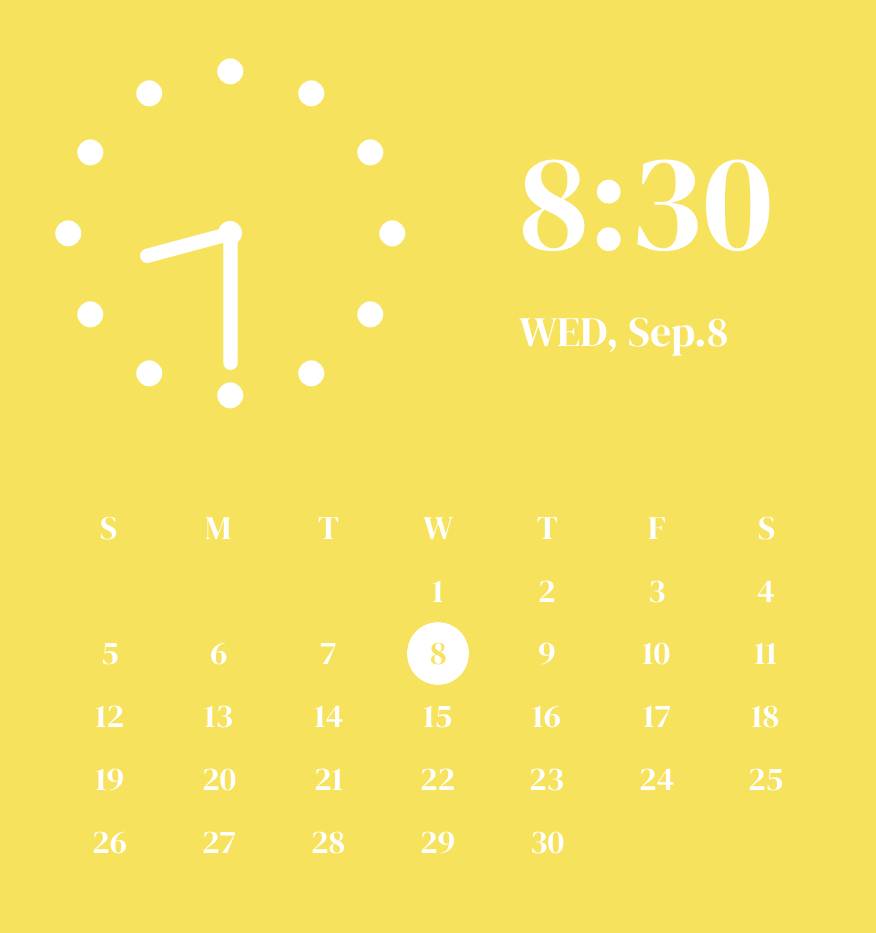 Yellow lemon widget ساعة أفكار القطعة[0Uq3goah9fwGw8O64GoT]