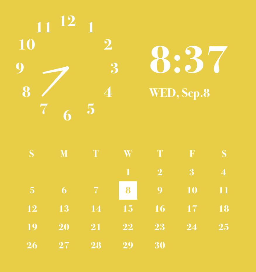 Autumn yellow widget Uhr Widget-Ideen[2HsbpAMmxFwtIohB6HMm]