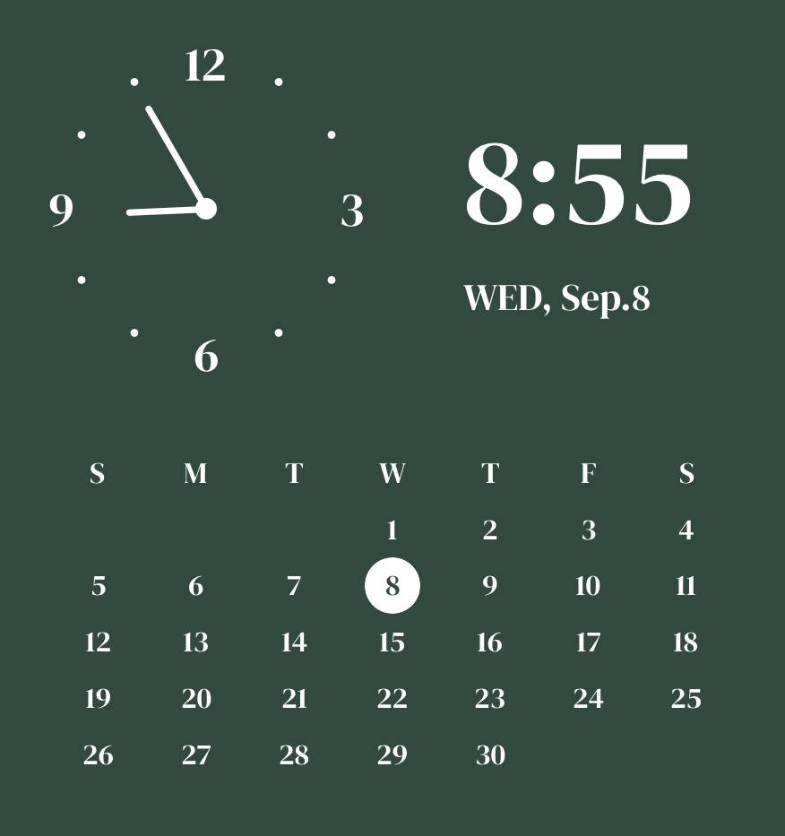 Christmas green widget Clock Widget ideas[Z6Qgkw3XGLYw6vXE8bzN]