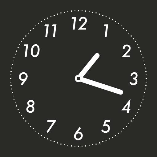 Cool black widget時計ウィジェット[yPoLBe4TxSm2nOZVFDVN]