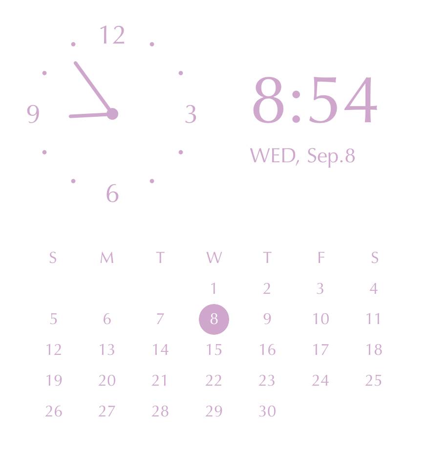 Purple pink elegant widget 시계 위젯 아이디어[v9Pr9jDJdLXz0eoqAdUq]