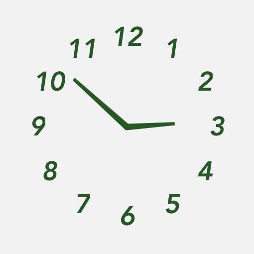Dark green gray widget Годинник Ідеї для віджетів[zKFvoxeWo6btiOAYCCgf]