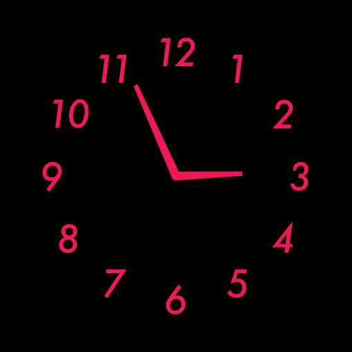 Pink neon widget Годинник Ідеї для віджетів[bSNXvtAD38mTecUcOTp1]