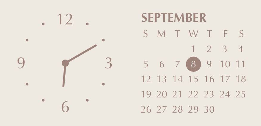 Neutral beige widgets Uhr Widget-Ideen[86vncqxSGGZQzj27pStJ]