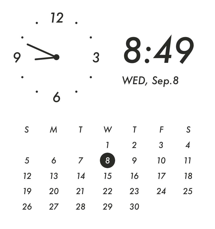 Cool white & black widget Reloj Ideas de widgets[5XPr7HgaNILZNHxQYXGr]