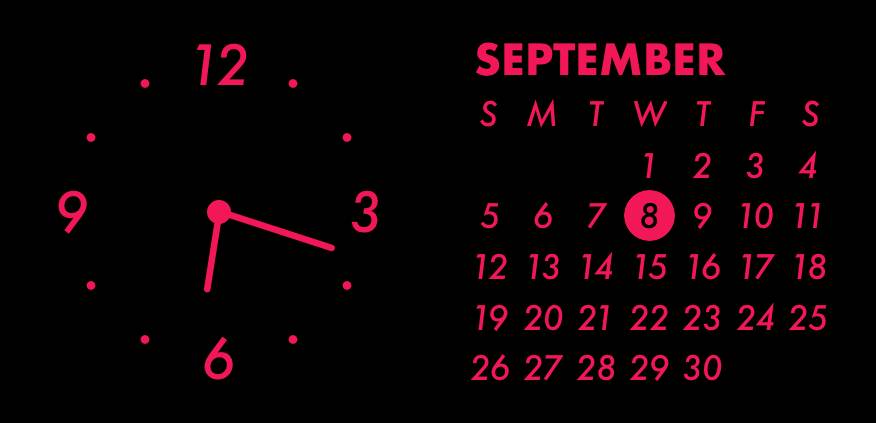 Pink neon widget Horloge Idées de widgets[6Q9126vQlC3zC8qLbonE]