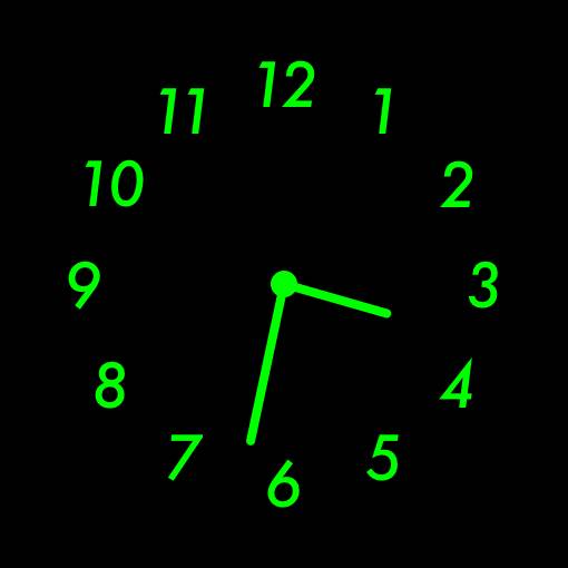 Green neon widget Годинник Ідеї для віджетів[ttz5pZXEr9gkJyrhw1gD]