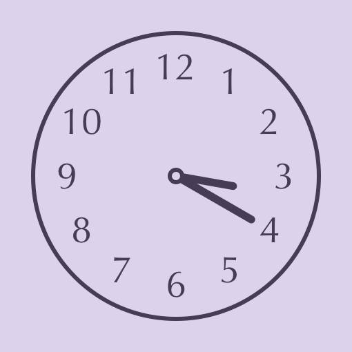Purple pastel widget時計ウィジェット[kjlJQ84Tj6fdrqH7GFff]