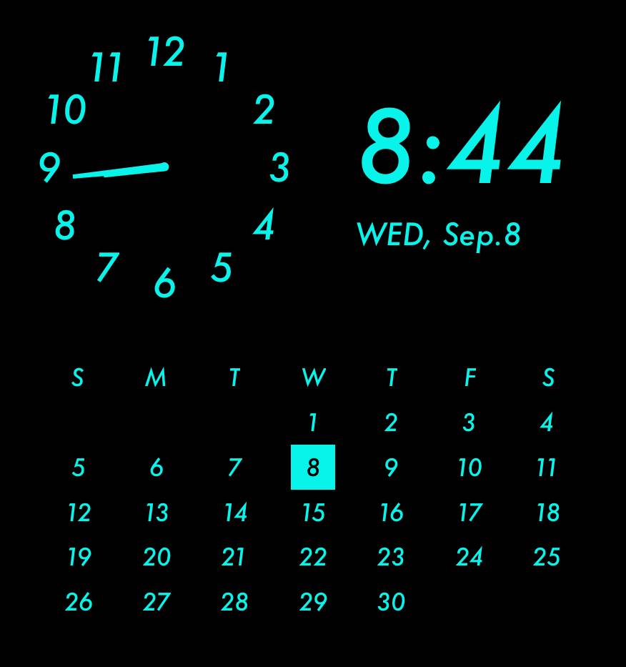 Blue neon widget Uhr Widget-Ideen[3v51EacQUzENJfhxr56p]