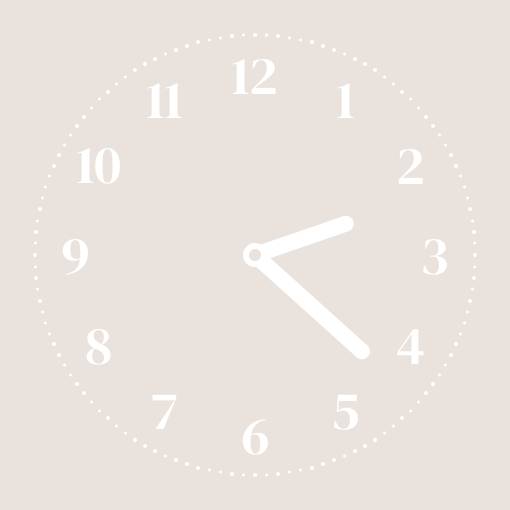 Soft beige widgets ساعة أفكار القطعة[r4mfvRwGxa2cYeFRKcWG]