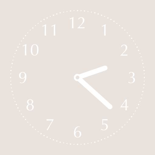 Soft beige simple widgets Uhr Widget-Ideen[LCq5FuLV8Da11kM3tJFe]