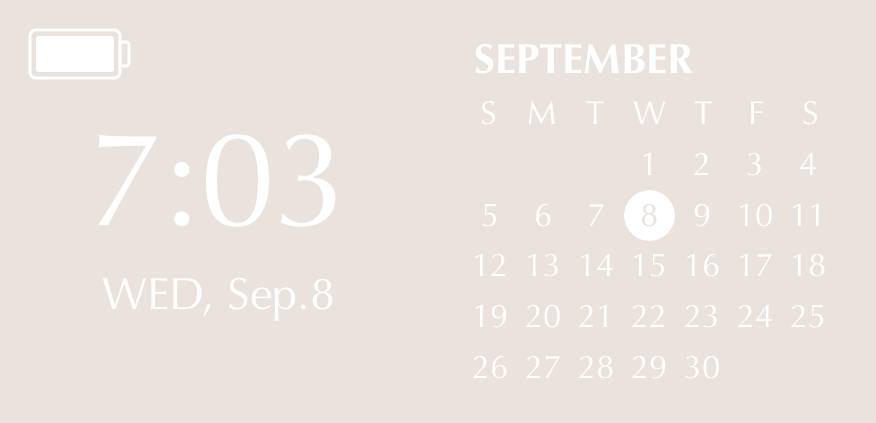 Soft beige simple widgets Kalendarz Pomysły na widżety[5FsBXdf6hwzXxNwK8Rnr]