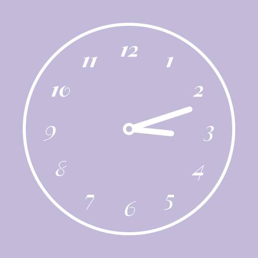 Soft purple widgets ساعة أفكار القطعة[SrM2FIcn8zRjzT9Fj5RC]