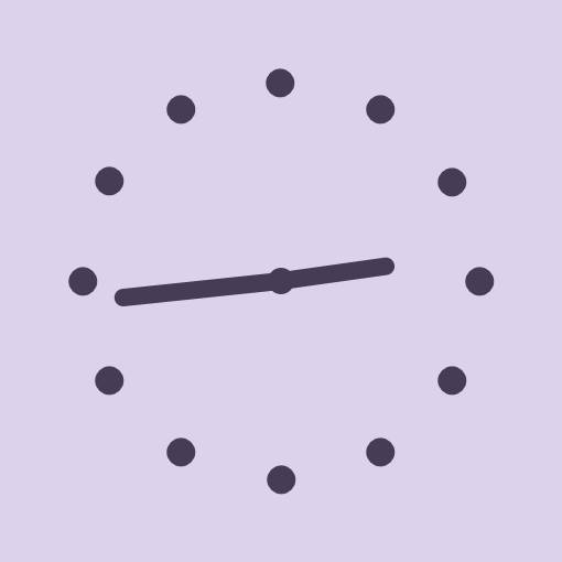 Purple pastel widget 時計 ウィジェット[EVoDZrZW57PEWuKQrovo]