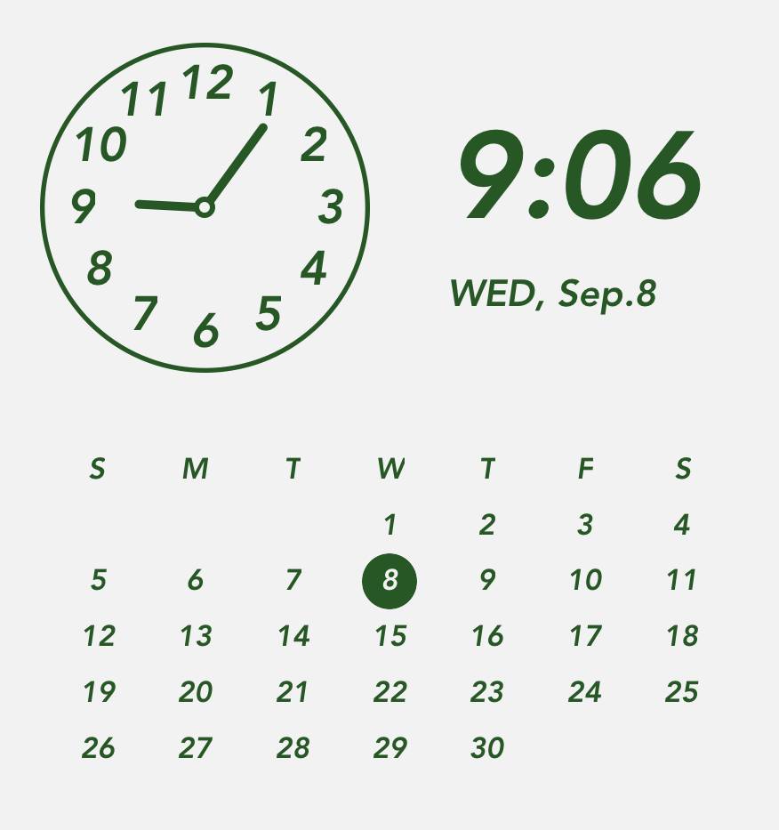 Dark green gray widget Часовник Идеи за джаджи[PTrKLwKbpSD2juMimxy8]