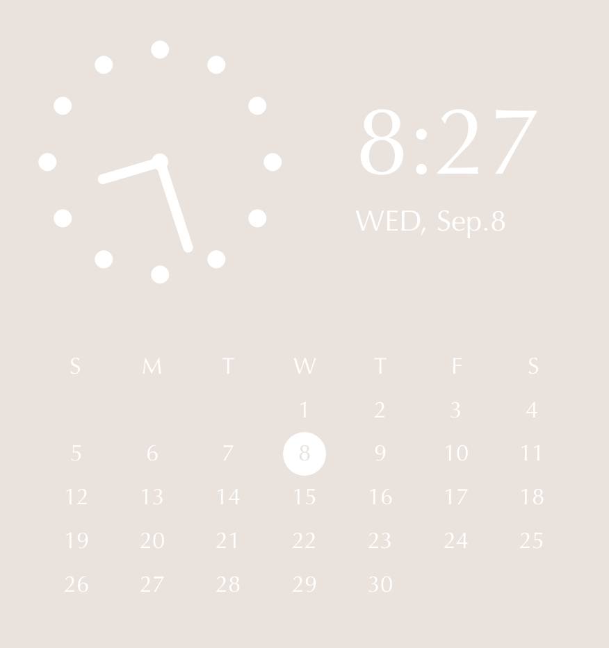 Soft beige simple widgets Horloge Idées de widgets[5mDOlObD8gkf1nlvFccn]