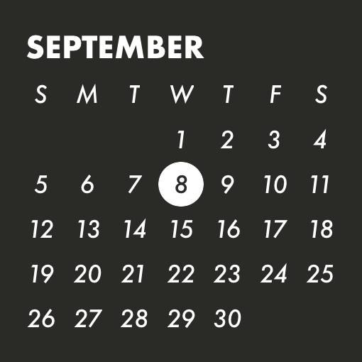 Cool black widget Календар Ідеї для віджетів[37Y8MF1mM7uhUKmixPeD]
