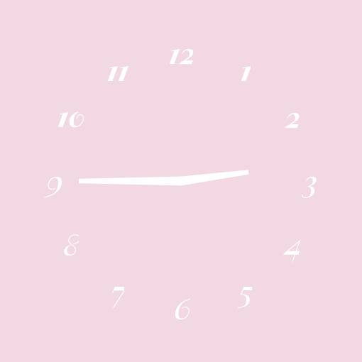 Powder pink widgets នាឡិកា គំនិតធាតុក្រាហ្វិក[O4nUE78w5WokiUACR1gc]