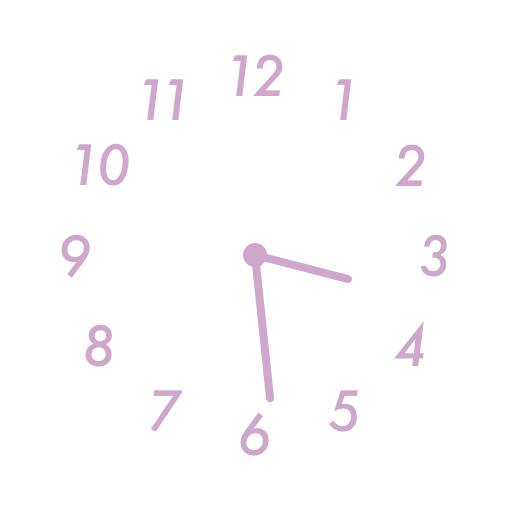 Purple pink street widget時計ウィジェット[8ZWlONHb2SsCCOFecSIm]