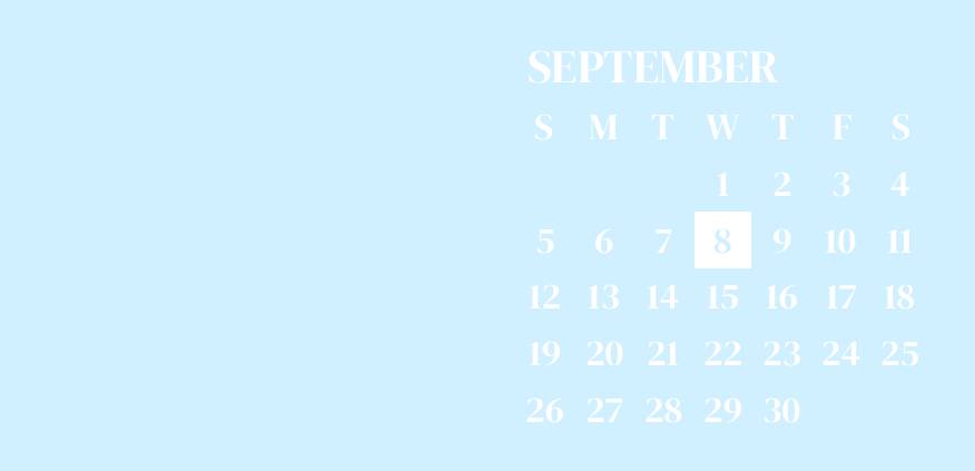 Sky blue widget Kalendář Nápady na widgety[X5uL7OPxeACBIZl9jNqG]