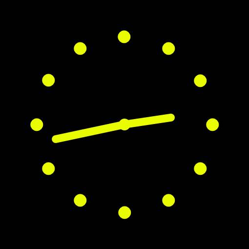Yellow neon widget Uhr Widget-Ideen[a8wfljv9mRmgCqrqPc6o]