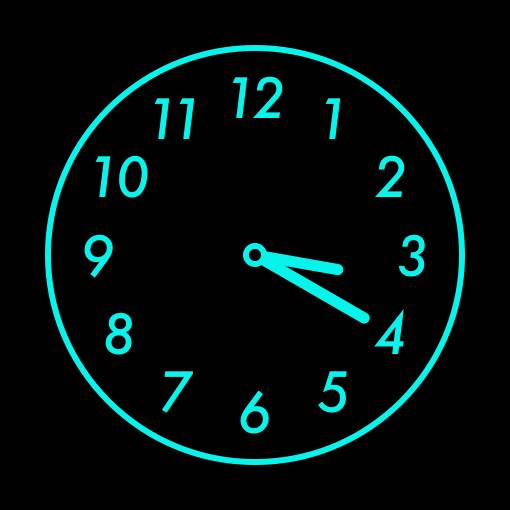 Blue neon widget Horloge Idées de widgets[qFMaSNcS0tjZgeIlCNBI]