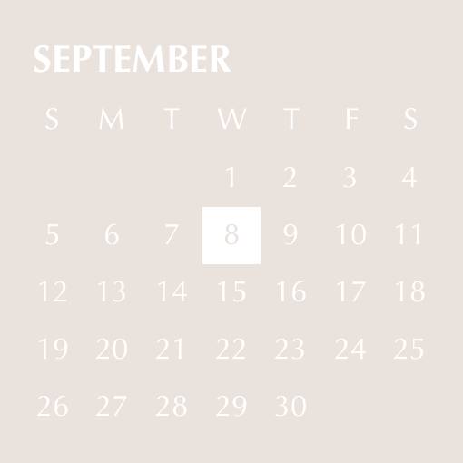Soft beige simple widgets Календар Идеје за виџете[xu6KXhpkLKr3aRc19qRr]