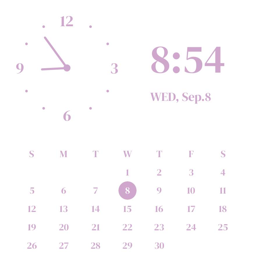 Purple pink vintage widget Clock Widget ideas[H7WbIdLXjeArEweqxu7N]