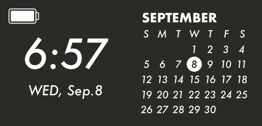 Cool black widget Календар Идеје за виџете[vK53VDjrijwV9d7yevee]