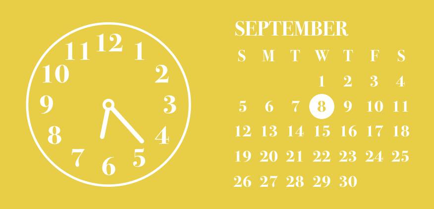 Autumn yellow widget Reloj Ideas de widgets[keJEMxLmc7F0O17ahKwb]