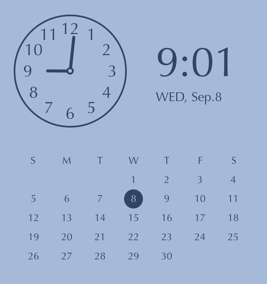 Sophisticated blue widget Horloge Idées de widgets[RltdXOxLrs1RZAVvEBo7]