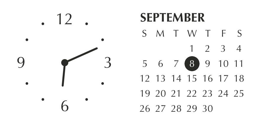 Smart white & black widget Reloj Ideas de widgets[uPTDG3Bz5QeROP0S8qX8]