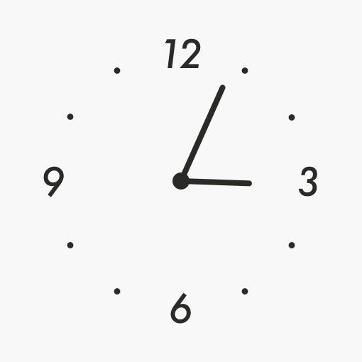 Gray cool widget時計ウィジェット[ytEYUKStk94WpABWwzgO]