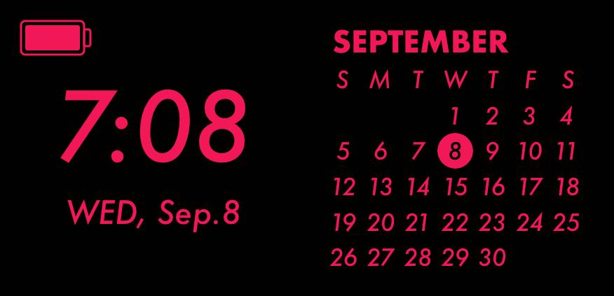 Pink neon widget Calendario Ideas de widgets[IlApvvYBrpgEGMOcajjV]
